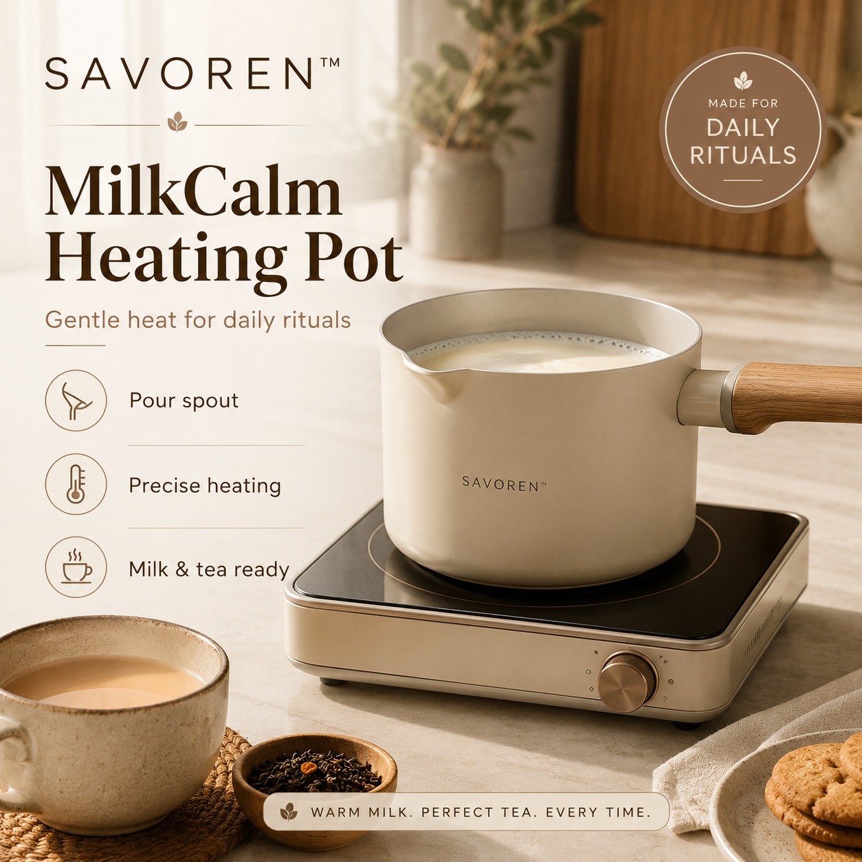 SAVOREN™ MilkCalm Heating Pot